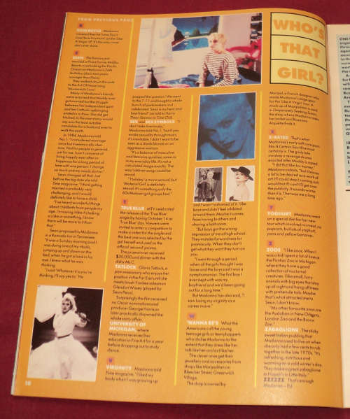 Madonna - No 1 (Number One) magazine - 18 July 1987 issue