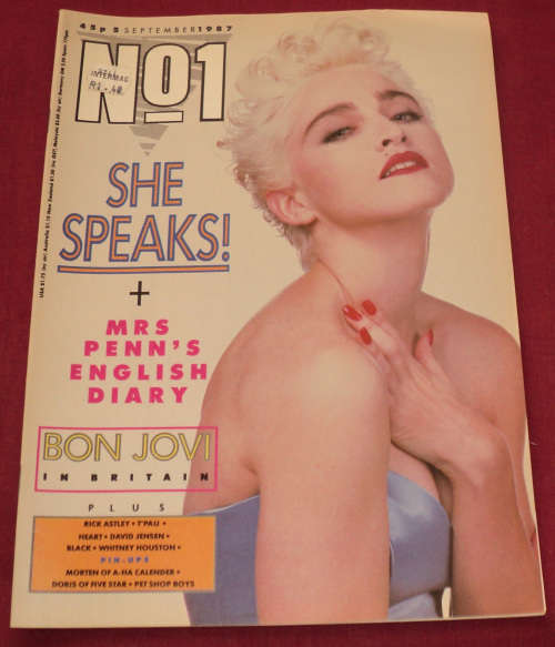 Madonna - No 1 (Number One) magazine - 5 Sept 1987 issue