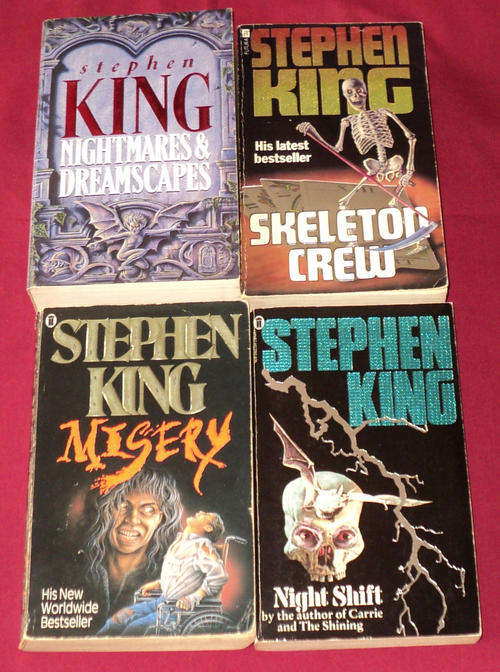 4 x Stephen King books (Skeleton Crew, Night Shift, Nightmares & Dreamscapes + Misery