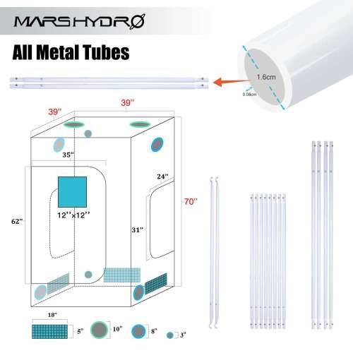 Mars Hydro Grow Tent - 1m x 1m x 1.8m