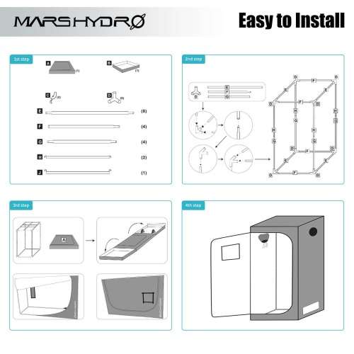 Mars Hydro Grow Tent - 1m x 1m x 1.8m