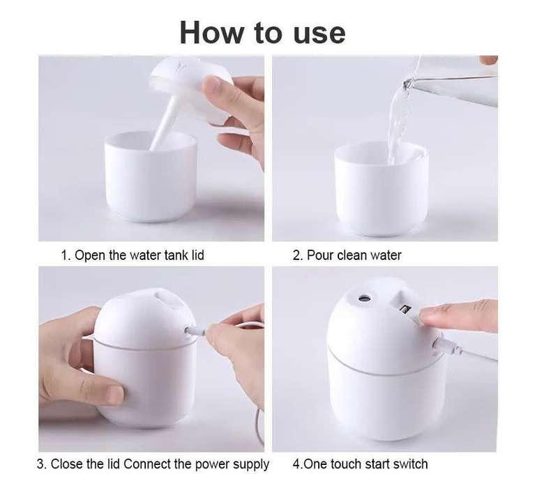 Portable Mini Cup Spray Mist Humidifier - Pink
