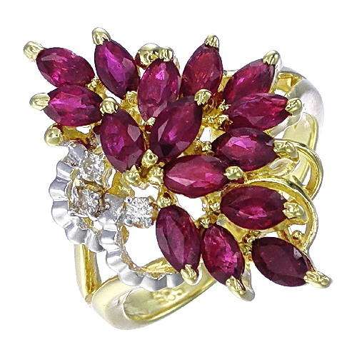 Gorgeous Solid 14 karat (tested) gold ring (US size 6.5) Diamond and Ruby Ring (Retail Value R23 441
