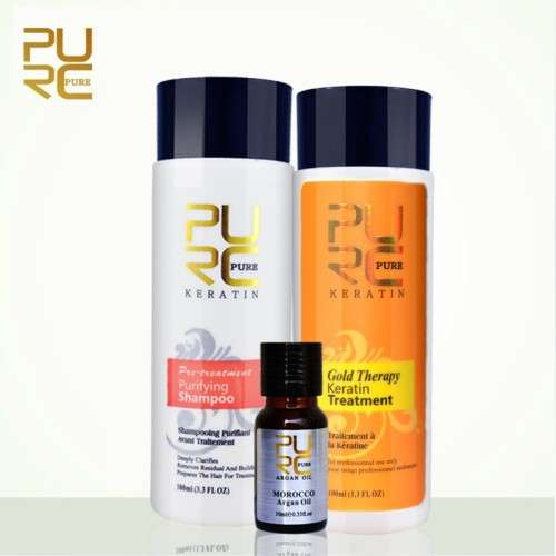 Gold Therapy Straightening Hair Keratin Treatment Set