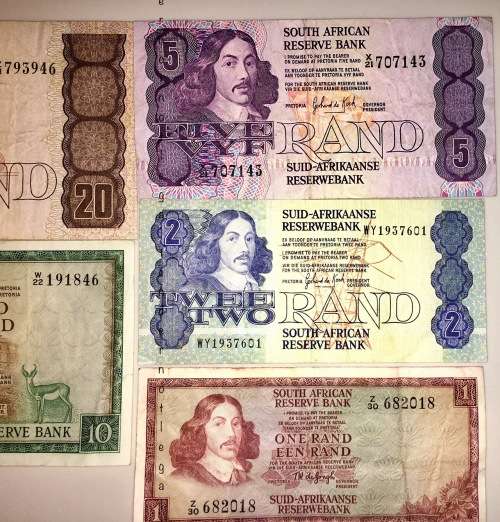 SET OF REPLACEMENT NOTES 1966-1973 R20,R10,R5,R2,R1[1BID TAKES ALL]