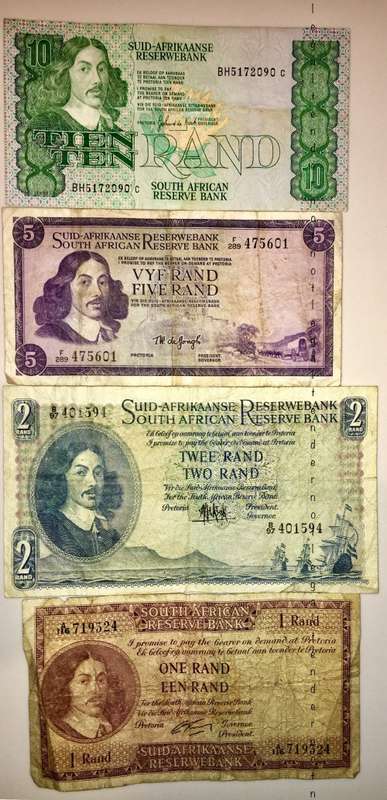 SET OF 4 VARIOUS GOVENORS R10-R1 1961-1973[1 BID TAKES ALL]