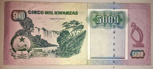 5000 KWANZA 1991  ANGOLA  EF CONDITION