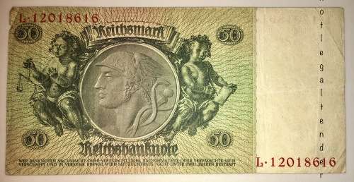 GERMAN EMPIRE 50 REICHSMARK 1933 BERLIN NAZI
