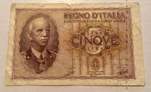 ITALY 5 LIRE 1940