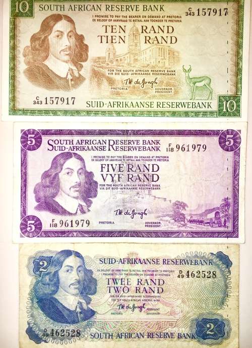 SET OF 4 X TW. DE. JONGH  R10 TO (R1 SPRINGBUCK WATERMARK) [1 BID TAKES ALL]