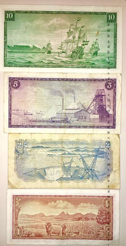 SET OF 4 X TW. DE. JONGH  R10 TO (R1 SPRINGBUCK WATERMARK) [1 BID TAKES ALL]