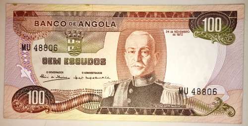 ANGOLA 100  ESCUDOS 1972 /PORTUGAL UNC