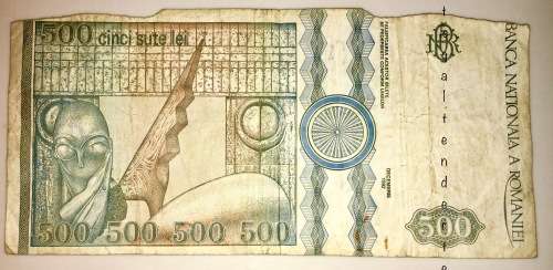ROMANIA 500 LEI 1992