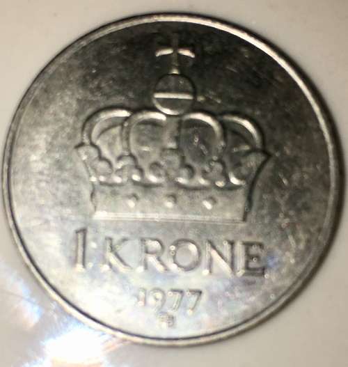 DENMARK 1 KRONE 1977