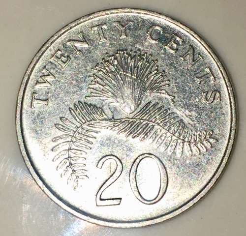 SINGAPORE 20 CENTS 1997