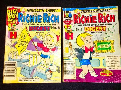NO 10,NO 8 RICHIE RICH DIGEST MAG (HARVEY)