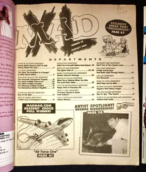 MAD MAG X3,,,#114,#115,(#20 COLLECTORS COVER) (2001-2002)1 BID TAKES ALL.