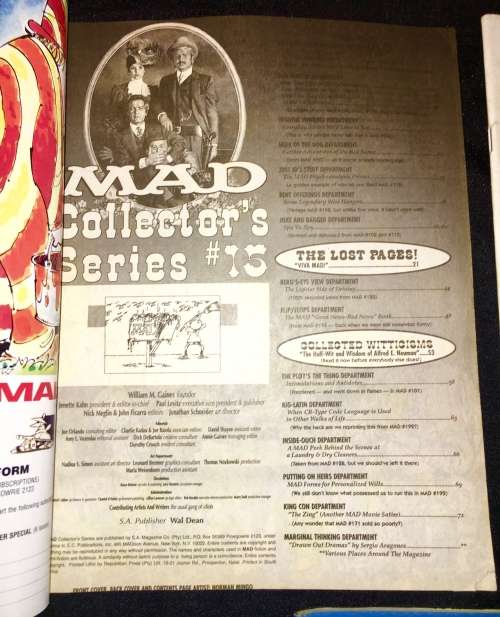 MAD MAGS X3,,,  #106  1998  ,#108  1999  , #15  (1 BID TAKES ALL.)