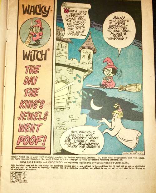 WACKY WITCH NO 6  1972 F+(GOLDKEY)
