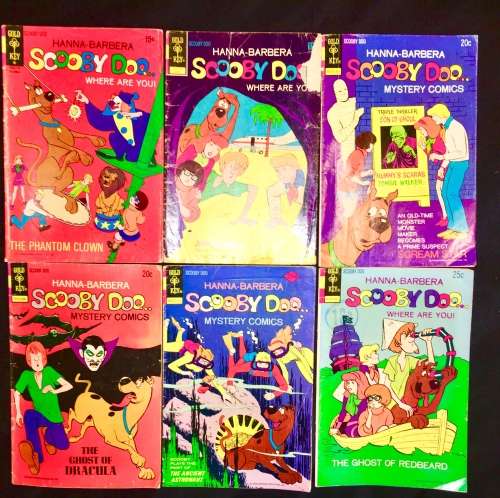 SCOOBY DOO X 6  NO 9, NO 11,NO 21,NO 25,NO 26,NO 28 1971(GOLD KEY) G+ TO VF+