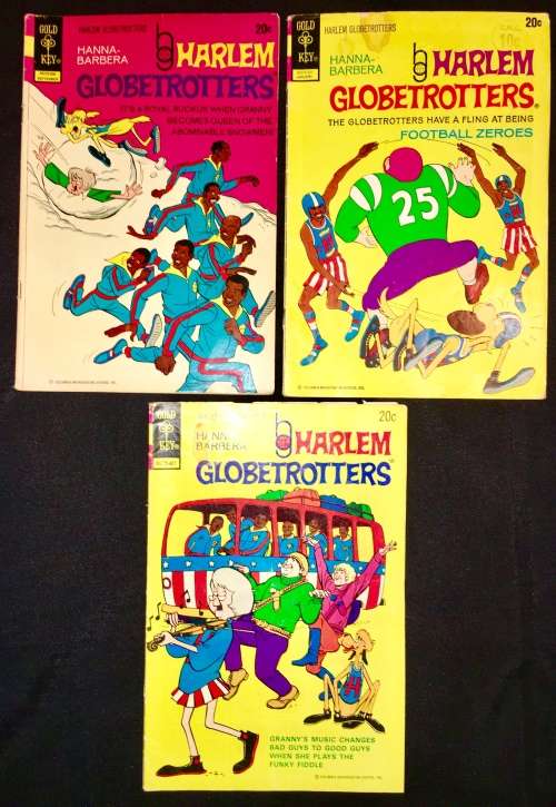 HARLEM GLOBETROTTERS X 3  NO 3,NO 4,NO 10 1972 HANNA- BARBERA (  GOLD KEY )VF