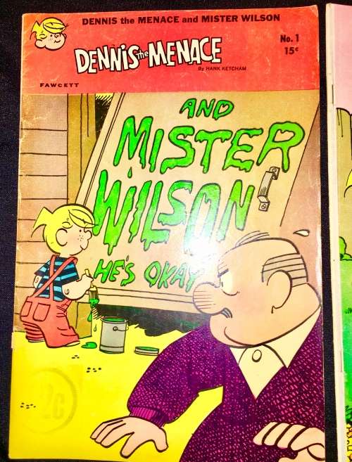 DENNIS THE MENACE AND MISTER WILSON NO 1  & NO 2 1969 (FAWCETT)VF+
