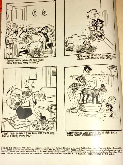 DENNIS THE MENACE AND MISTER WILSON NO 1  & NO 2 1969 (FAWCETT)VF+
