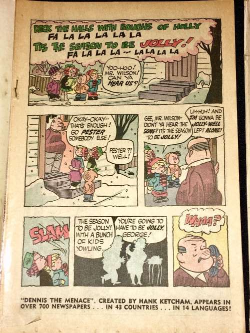 DENNIS THE MENACE CHRISTMASS X 2 NO 75 1969 & NO 86 1970 (FAWCETT)F+