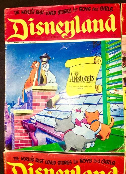 DISNEYLAND COLLECTORS X 4  NO 5,NO 7,NO 8,NO 9 1971 (WALT DISNEY PRODUCTION)VF