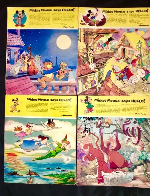 DISNEYLAND COLLECTORS X 4  NO 5,NO 7,NO 8,NO 9 1971 (WALT DISNEY PRODUCTION)VF