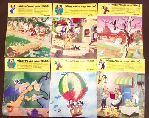 DISNEYLAND COLLECTORS X 6  NO 10,NO 11,NO 12,NO 13,NO 14,NO 15 1971 (WALT DISNEY PRODUCTION)VF