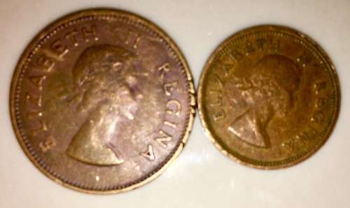 1953 1/2 PENNY & 1/4 PENNY