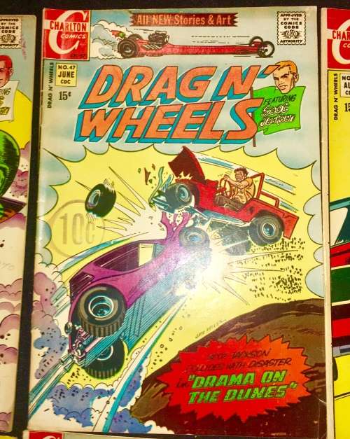 DRAG N  WHEELS X 6  NO38 1969 ,NO47,NO 48,NO53,NO57,NO58  (CHARLTON)VF