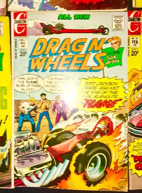 DRAG N  WHEELS X 6  NO38 1969 ,NO47,NO 48,NO53,NO57,NO58  (CHARLTON)VF