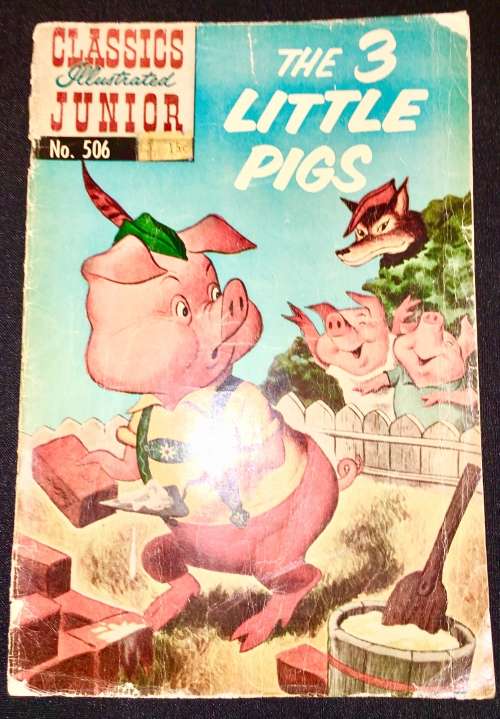 CLASSIC ILLUSTRATED JUNIOR 3 LITTLE PIGS   NO 506  1967 (GILBERSON)F