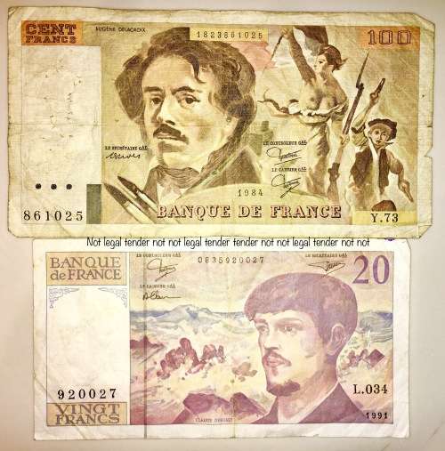 FRANCE X2,,,,100 FRANCS 1981 & 50 FRANCS 1991