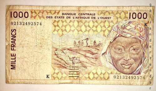 SENEGAL 1000 FRANCS   K  WEST AFRICA 1995