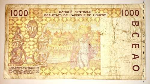 SENEGAL 1000 FRANCS   K  WEST AFRICA 1995