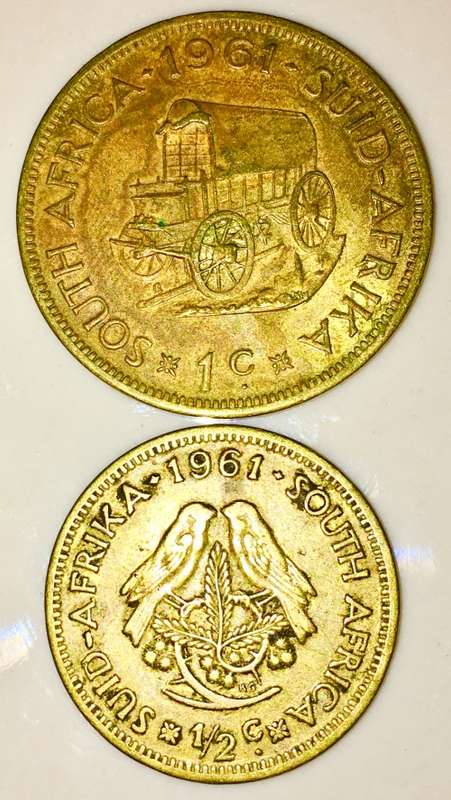 1961 1 CENT & 1/2 CENT