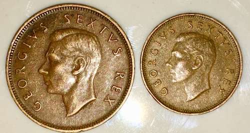 1952 1/4 PENNY & 1/2 PENNY