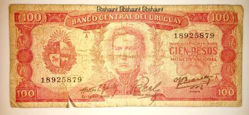 URUGUAY 100 PESOS1966
