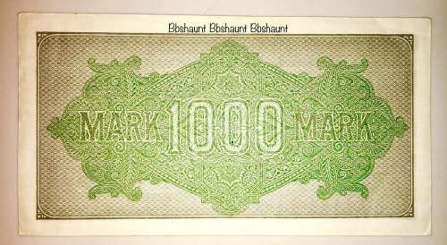 GERMANY 1000 MARK STAR NOTE UNC 1922