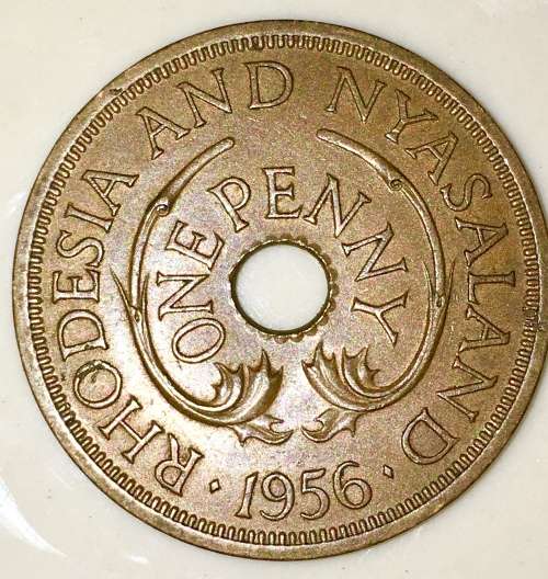 RHODESIA & NYASALAND 1 PENNY 1956
