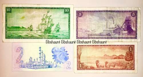 SET OF X 4  JAN VAN RIEBEECK & VARIOUS GOVERNORS R10- R1...1966-1973 [1 BID TAKES ALL)