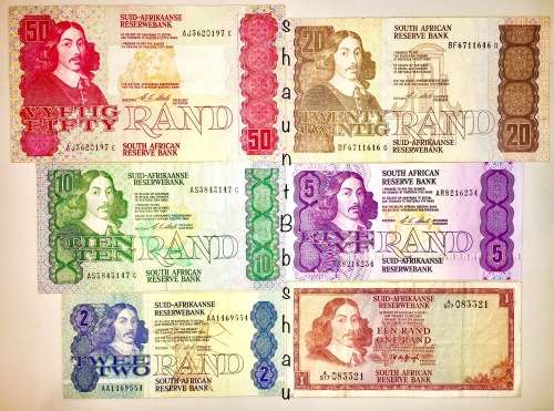 COMPLETE SET OF CL STALS  & DECIMAL NOTES, HIGH GRADE NOTES  R50 - R1  [1 BID TAKES ALL]