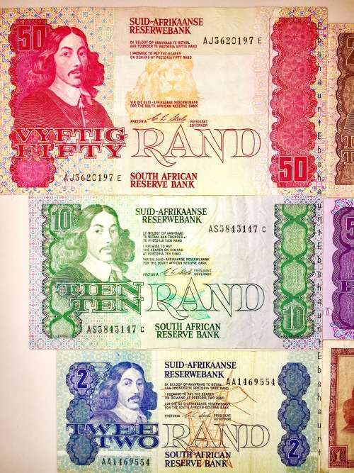 COMPLETE SET OF CL STALS  & DECIMAL NOTES, HIGH GRADE NOTES  R50 - R1  [1 BID TAKES ALL]