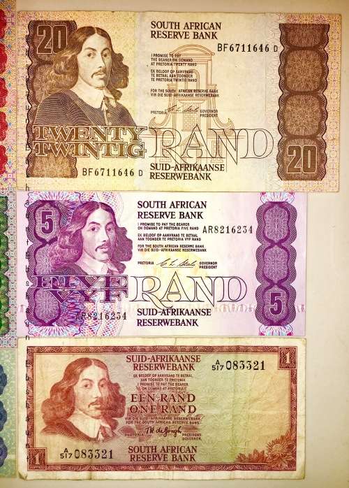 COMPLETE SET OF CL STALS  & DECIMAL NOTES, HIGH GRADE NOTES  R50 - R1  [1 BID TAKES ALL]