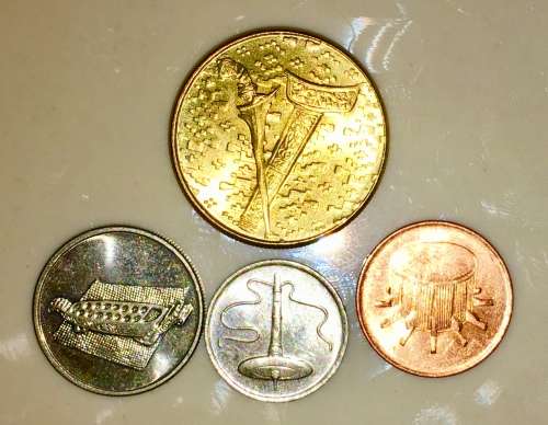 MALAYSIA X4,,,$1 , 10 SEN , 5 SEN & 1 SEN 1990s