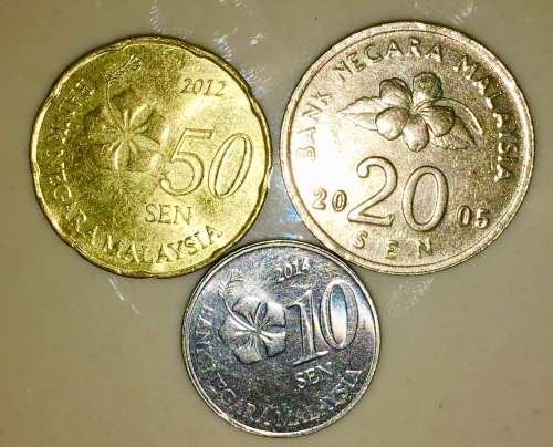 MALAYSIA X3,,,, 50 SEN , 20 SEN & 10 SEN 2000s