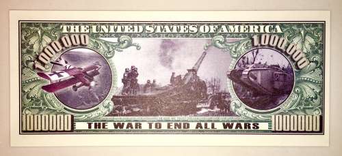 FANTASY NOTE  WORLD WAR 1  $1 MILL USA UNC  GEM